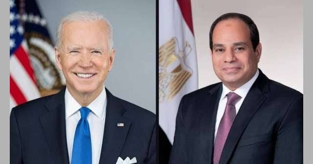 السيسى لبايدن: مصر لم ولن تسمح بتهجير الفلسطينيين من غزة لأراضيها