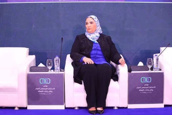 وزيرة التضامن تشارك بجلسة «أهمية الاستثمار المجتمعي ودوره في تحقيق نمو مستدام