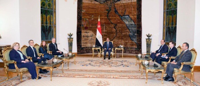 رفض تهجير الفلسطينيين.. تفاصيل لقاء الرئيس السيسي مع وزير الخارجية الأمريكية