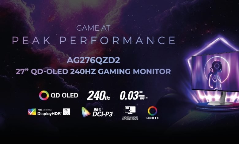 AOC تطلق شاشات الألعاب الإلكترونية الجديدة “إيه أو سي” اَجون برو AG276QZD2 و AG456UCZD